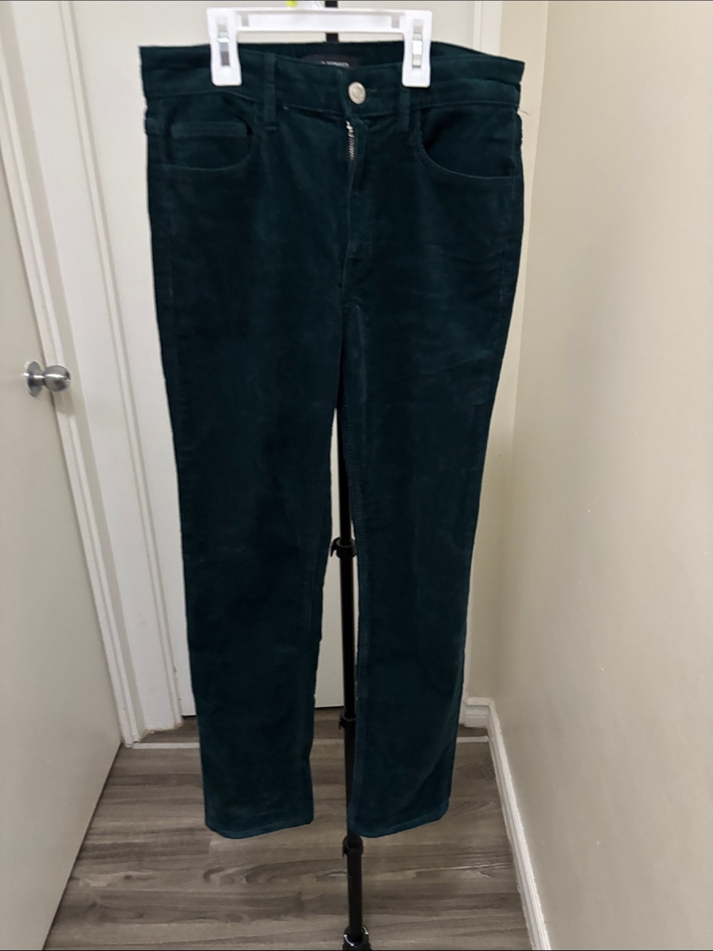 Club Monaco Men's Slim Straight Corduroy Jeans in Deep Teal